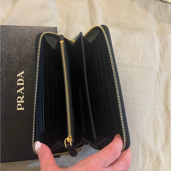 Prada Saffiano Zip Around Wallet - Picture 3 of 5
